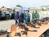 Президент Азербайджана принял участие в открытии после реконструкции гарнизона Лянкяранского погранотряда (ФОТО)