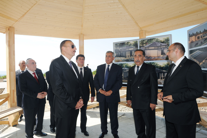 Ильхам Алиев ознакомился со строительством комплекса по стрельбе из лука и стендовой стрельбе в Габалинском районе  (ФОТО)