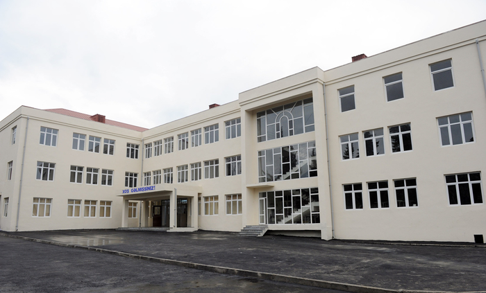 Президент Ильхам Алиев принял участие в открытии средних школ в Загатальском районе (ФОТО)