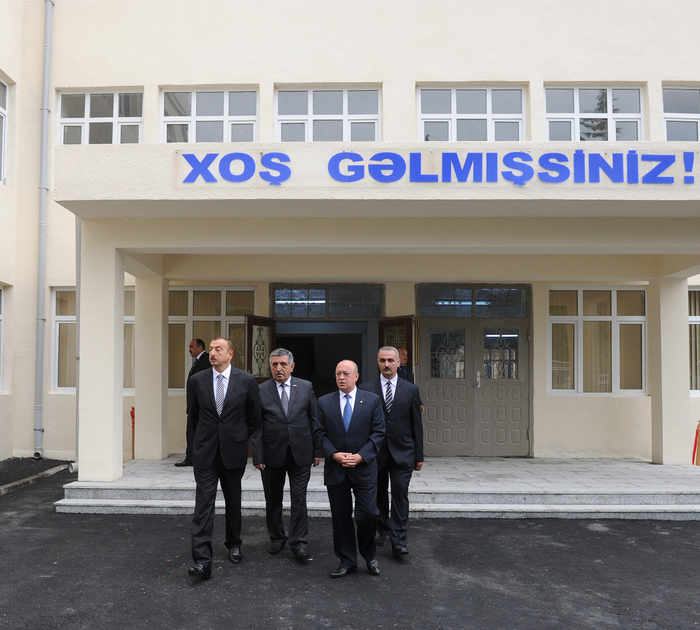 Президент Ильхам Алиев принял участие в открытии средних школ в Загатальском районе (ФОТО)