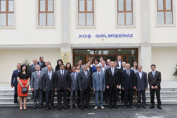 Президент Ильхам Алиев принял участие в открытии средних школ в Загатальском районе (ФОТО)