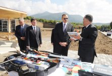 Ильхам Алиев ознакомился со строительством комплекса по стрельбе из лука и стендовой стрельбе в Габалинском районе  (ФОТО)