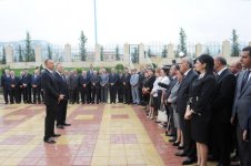 Президент Ильхам Алиев принял участие в открытии в Шеки нового поселка для 423 семей вынужденных переселенцев (ФОТО)