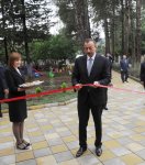 Президент Ильхам Алиев принял участие в открытии детского сада в селе Гезбарах (ФОТО)