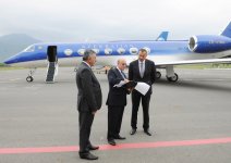 Президент Ильхам Алиев принял участие в открытии средних школ в Загатальском районе (ФОТО)