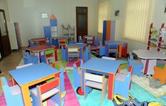 Президент Ильхам Алиев принял участие в открытии детского сада в селе Гезбарах (ФОТО)