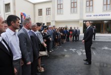 Президент Ильхам Алиев принял участие в открытии средних школ в Загатальском районе (ФОТО)