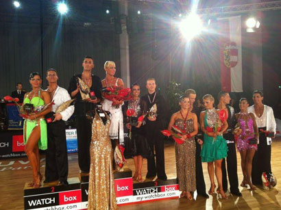 В Австрии подняли флаг Азербайджана и исполнили гимн в честь победы Эльдара Джафарова и Анны Сажиной (фото)