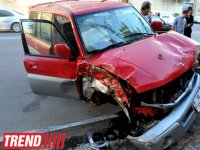 В Баку произошло тяжелое ДТП с участием пешехода (ФОТО)