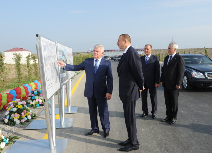 Президент Азербайджана открыл участок автомобильной дороги Евлах-Ходжалы-Лачин (ФОТО)