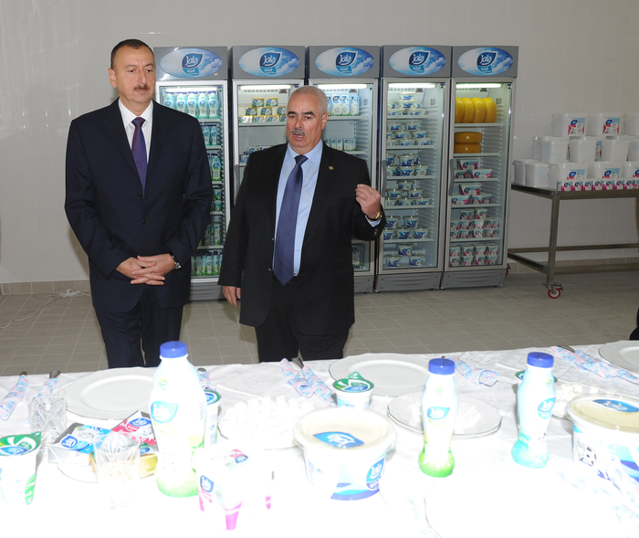 Президент Ильхам Алиев принял участие в открытии молокозавода в Тертере (ФОТО)