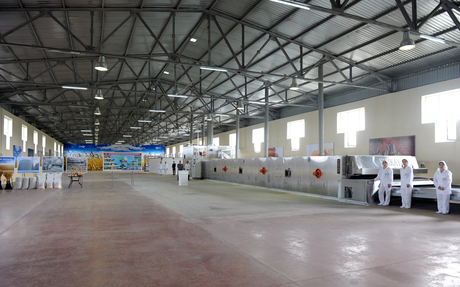 Президент Азербайджана принял участие в открытии хлебозавода в Барде (ФОТО)