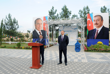 Президент Азербайджана ознакомился с ходом работ по строительству водопровода Кюллюлю-Зардаб (ФОТО)