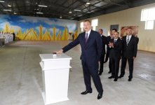 Президент Азербайджана принял участие в открытии хлебозавода в Барде (ФОТО)