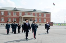 Ильхам Алиев принял участие в открытии в Евлахе новой военной части Государственной пограничной службы (ФОТО)