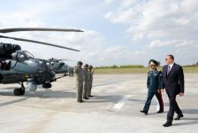 Ильхам Алиев принял участие в открытии в Евлахе новой военной части Государственной пограничной службы (ФОТО)