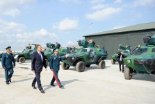 Ильхам Алиев принял участие в открытии в Евлахе новой военной части Государственной пограничной службы (ФОТО)