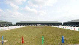 Ильхам Алиев принял участие в открытии в Евлахе новой военной части Государственной пограничной службы (ФОТО)