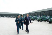 Ильхам Алиев принял участие в открытии в Евлахе новой военной части Государственной пограничной службы (ФОТО)