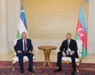 Состоялась встреча в расширенном составе президентов Азербайджана и Узбекистана (ФОТО)