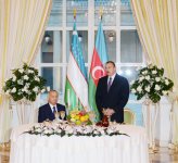 Президент Ильхам Алиев: Азербайджан и Узбекистан оказывают друг другу взаимную поддержку в международных организациях (ФОТО)