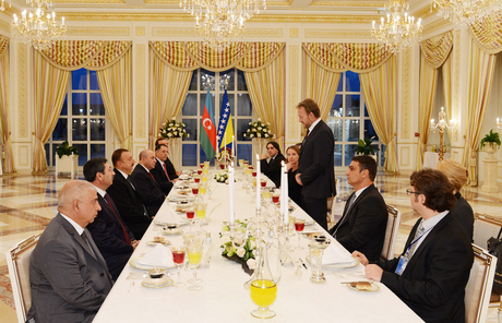 В честь находящегося в Азербайджане с визитом Председателя Президиума Боснии и Герцеговины был устроен официальный прием (ФОТО)