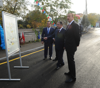 Президент Ильхам Алиев принял участие в открытии автомобильной дороги Бейляган-Кябирли-Бахарабад (версия 2) (ФОТО)