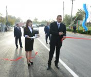 Президент Ильхам Алиев принял участие в открытии автомобильной дороги Бейляган-Кябирли-Бахарабад (версия 2) (ФОТО)