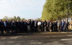 Президент Ильхам Алиев принял участие в открытии автомобильной дороги Бейляган-Кябирли-Бахарабад (версия 2) (ФОТО)