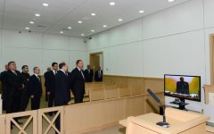Президент Азербайджана принял участие в открытии нового здания Ясамальского районного суда (ФОТО)