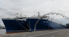 Президент Азербайджана принял участие в церемонии ввода в эксплуатацию паромов "Балакен" и "Барда" (ФОТО)