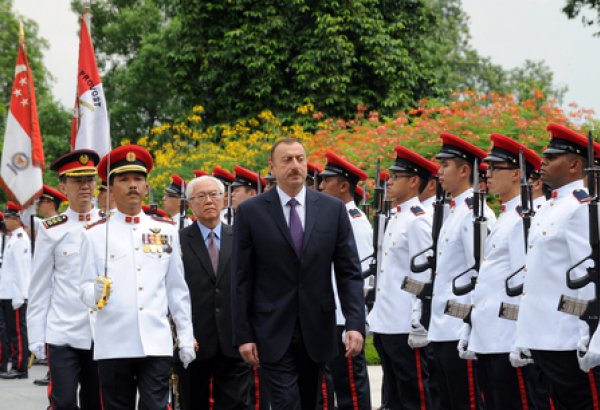 В Сингапуре состоялась официальная встреча Президента Азербайджана (ФОТО)