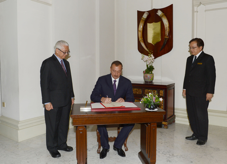 В Сингапуре состоялась официальная встреча Президента Азербайджана (ФОТО)