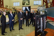 Президент Азербайджана принял участие в открытии опытно-испытательного завода миноборонпрома (ФОТО)