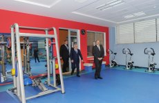 Президент Азербайджана принял участие в открытии административного здания волейбольного клуба "Азерйол" (ФОТО)