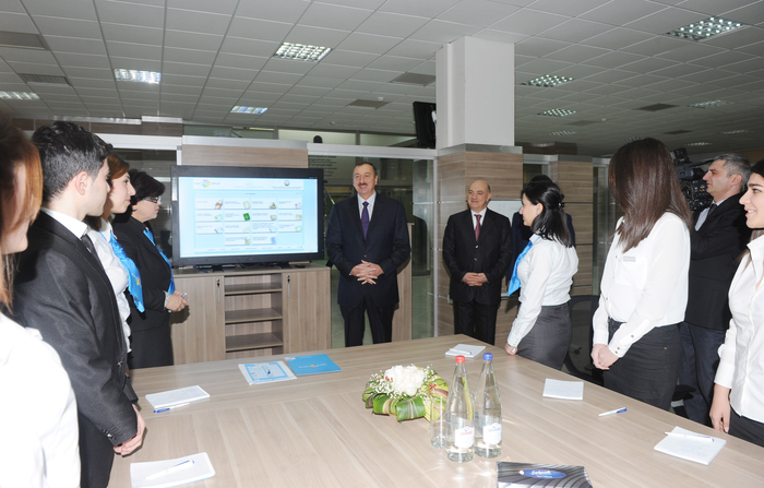 Президент Азербайджана принял участие в открытии здания Госагентства “ASAN” (версия 2) (ФОТО)