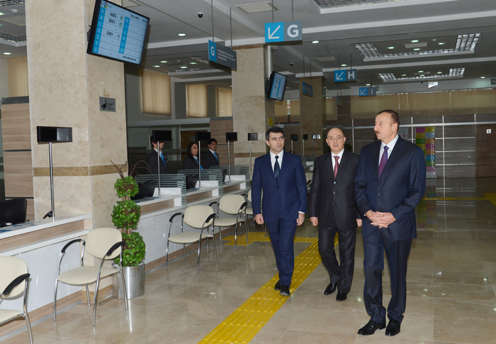 Президент Азербайджана принял участие в открытии здания Госагентства “ASAN” (версия 2) (ФОТО)