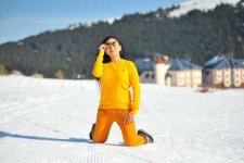 Телеведущая Нана Агамалыева реализовала фотопроект в Улудаге (фотосессия)