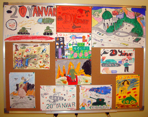 Трагедия 20 января в рисунках детей (фотосессия)