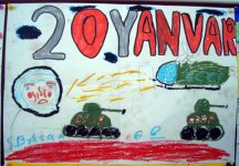 Трагедия 20 января в рисунках детей (фотосессия)