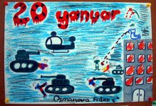 Трагедия 20 января в рисунках детей (фотосессия)