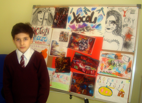 Ходжалинская трагедия в рисунках детей (фотосессия)