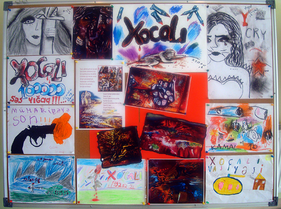 Ходжалинская трагедия в рисунках детей (фотосессия)