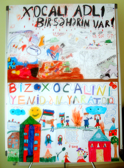 Ходжалинская трагедия в рисунках детей (фотосессия)