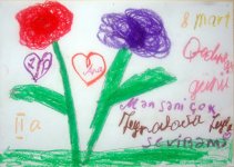 Бакинские школьники посвятили свои работы бабушкам, матерям и сестрам (фотосессия)