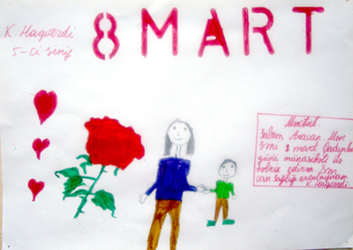 Бакинские школьники посвятили свои работы бабушкам, матерям и сестрам (фотосессия)