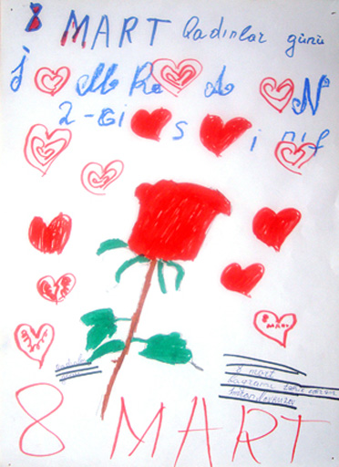 Бакинские школьники посвятили свои работы бабушкам, матерям и сестрам (фотосессия)