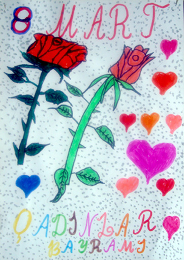 Бакинские школьники посвятили свои работы бабушкам, матерям и сестрам (фотосессия)