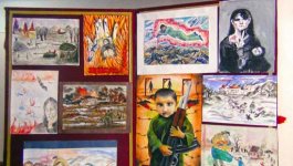 Учащиеся Гимназии Искусств представили работы и постановку, посвященные Дню геноцида азербайджанцев  (фото)