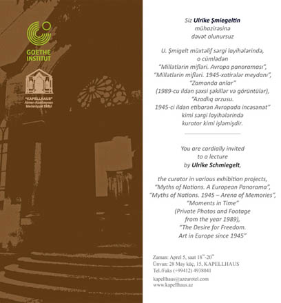 Куратор из Германии прочитает лекцию в Баку